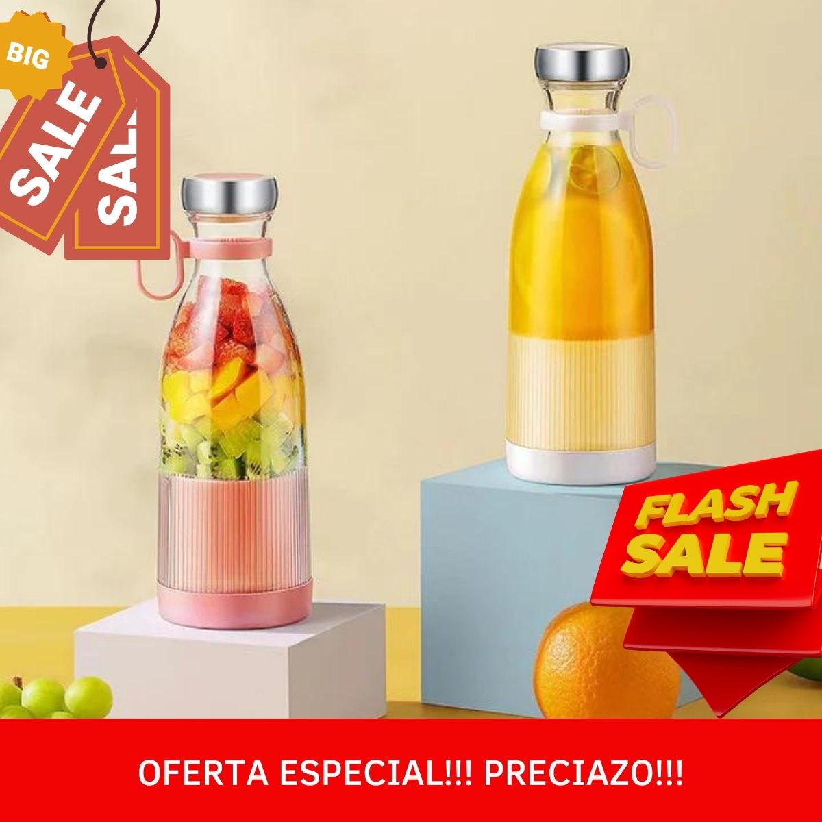 LICUADORA PORTÁTIL EN PROMO ¡BATIDOS CON UN SOLO CLIC! 🍓🍒🍎🍉